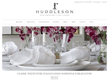 Tablet Screenshot of huddlesonlinens.com